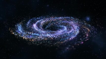 Wall Mural - A mesmerizing seamlessly looping video of swirling, luminous particles creating a magical, celebratory light vortex effect glitter, mesmerizing, celebration