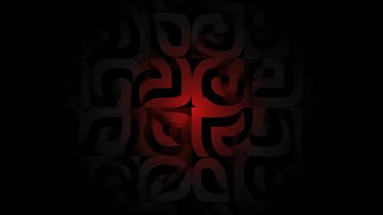 Wall Mural - Abstract red spotlight effect subtly pulsating over a dark, shifting geometric pattern in a seamlessly looping video subtly pulsating, calm, seamlessly looping video
