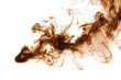 © Md Mojammel - Abstract Swirling Brown Smoke Trails, Delicate Strands Flowing on White Background