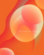 © antishock - Abstract orange background. Overlapping circles create soft gradients, warm tones. Minimalist design, modern aesthetic.