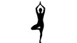 © Hanan - Silhouette yoga tree pose meditation mindfulness wellness balance exercise fitness training zen health lifestyle