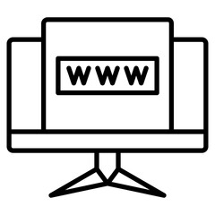 Website line icon