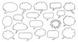 © Avoxel - Hand drawn speech bubbles and thought clouds for social media or website design, conversational and modern