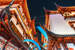 Beautiful view of Shanghai city in Yuyuan Old Street market at night, Yuyuan is a bustling marketplace set in an old Chinese neighborhood with traditional architecture and shops selling everything
