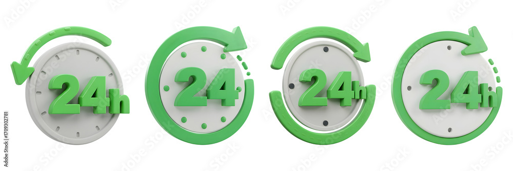 Four stages of green embryo development with circular growth ...