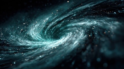 Wall Mural - Swirling Vortex Tunnel of Light in Cosmic Digital Artwork