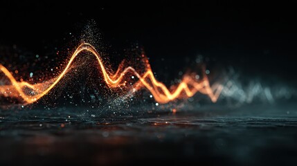 Wall Mural - Abstract Visualization of Sound Waves in Dynamic Motion and Color