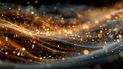 Wall Mural - Abstract Background of Glowing Particles for New Year's Eve Celebration