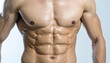 © hendar - Close-up of a muscular male torso showcasing defined abdominal muscles