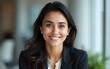 © hao - Headshot closeup portrait of professional specialist manager latin hispanic business lady at work in office. Young smiling middle eastern indian or arbian arab woman executive ceo looking at camera