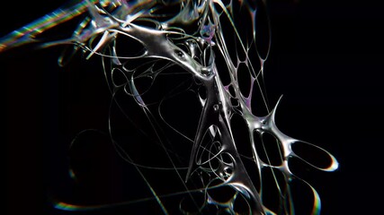 Design of Horizontal chrometype futuristic y2k looping design element Background

