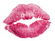 © Yeti Studio - Pink lipstick kiss print, isolated on transparent cutout background