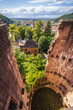 Old castle ruin Heidelberg with  historical city on Neckar river in Germany