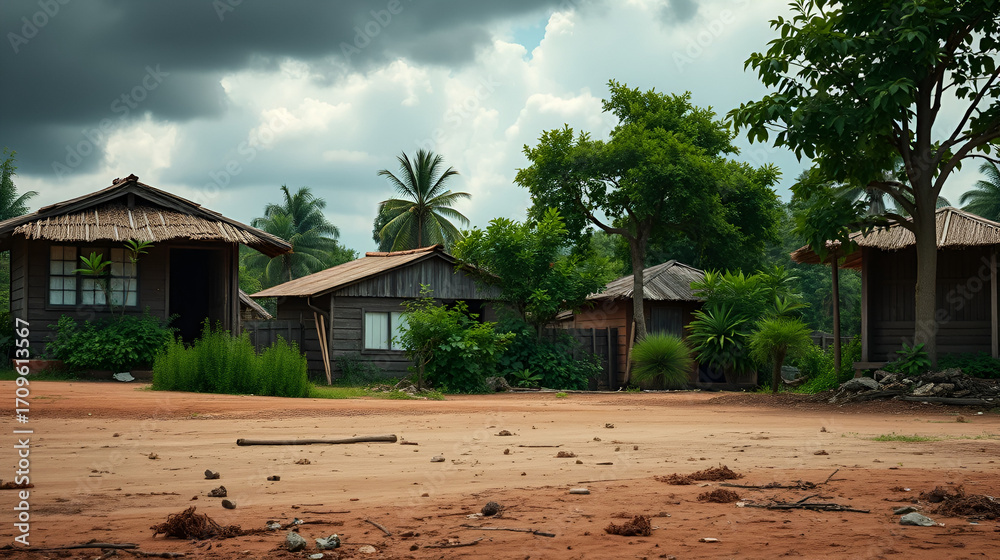 Stock-Foto „An depicting the effects of climate change on marginalized ...