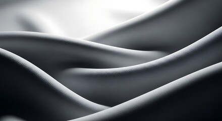 Canvas Print - abstract swirling gray fabric texture with soft light and shadows image photo