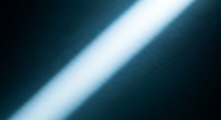 Canvas Print - Diagonal Bright Light Beam Across Dark Textured Surface streak