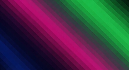 Canvas Print - diagonal stripes gradient of blue pink and green abstract image photo