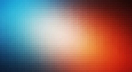 Canvas Print - pixelated gradient background transitioning from blue to red image photo