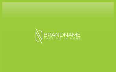 Letter N and V logo formed with simple line