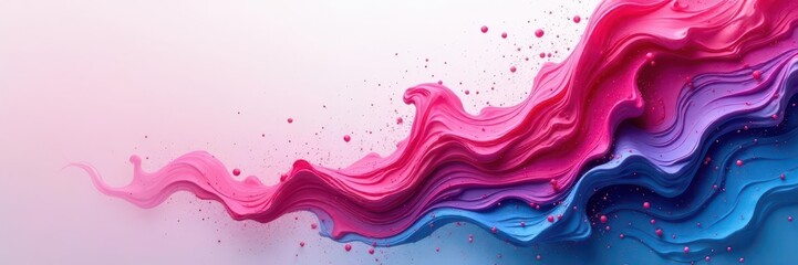 Wall Mural - Abstract swirling ink, vibrant colors, pink flecks, dynamic, fluid , psychedelic, mystical