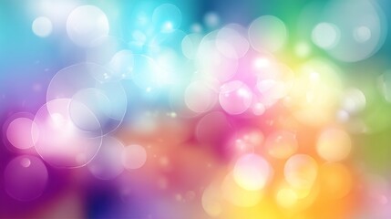 Vibrant bokeh background with smooth rainbow gradient and glowing overlapping circles