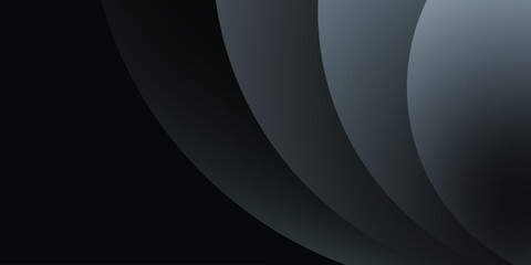 Wall Mural - abstract vector illustration with black and white waves and lines in a dark background