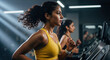 © PRASANNAPIX - young indian woman running on treadmill in the gym
