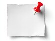 © cagur - Blank ripped notepaper with red pushpin