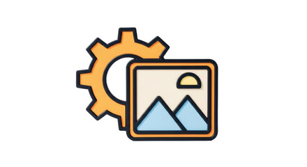 Isolated Image settings and configuration icon, perfect for technology and user interface designs