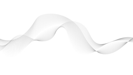 Wall Mural - abstract vector background with black wavy lines flowing smooth curve halftone gradient on transpare