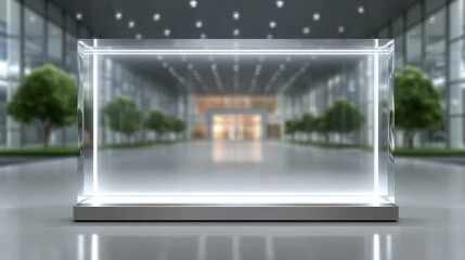 Illuminated glass display case, showcase your treasures in a sparkling, modern presentation.