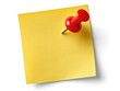 © sangnging - A bright yellow sticky note with a red pushpin (6)