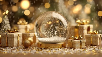 Wall Mural - Christmas, holiday, winter, snow, snowflake, snowman, december, celebration, festival, xmas, ornament, decoration, bauble, gift, present, surprise, magic, fantasy, fairy, festive, sparkle, glitter, sh