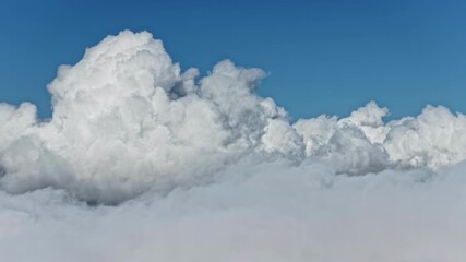 Wall Mural - Drone view of bursting of clouds.