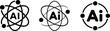 © Vector World - Aluminum atom icon set scientific chemistry element symbol vector