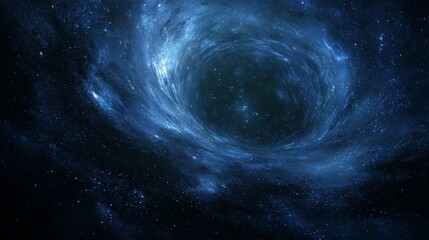 Wall Mural - Cosmic vortex in deep space with swirling nebula and distant stars