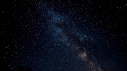Wall Mural - Night sky filled with stars and the Milky Way galaxy