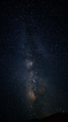 Wall Mural - Night sky view of the Milky Way galaxy with stars and cosmic dust