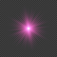 Wall Mural - light effect of purple lens flares