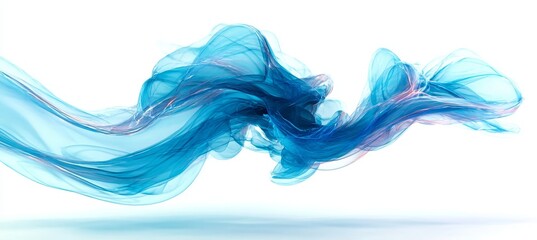Sticker - dynamic blue flowing waves abstract background design with serene aqua motion and textured depth