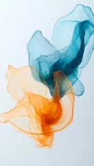 Sticker - ethereal swirling layers of transparent color and fluid forms in a mesmerizing abstract design