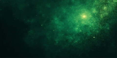 Wall Mural - Abstract green light background with floating particles and soft textured design