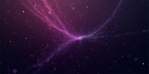 Wall Mural - Abstract space background with glowing stars and cosmic night sky design