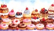 © Zen - Colorful array of cakes and donuts