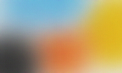 Wall Mural - A blurred gradient background with shades of blue orange yellow and black colors blending softly together