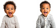 © MonkaLemonka - adorable 6-12 month african american ethnicity baby isolated over white (transparent) background