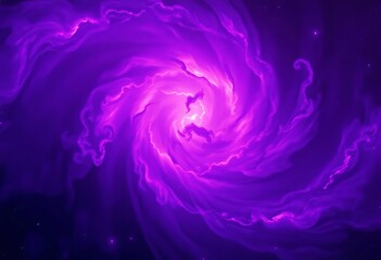 Wall Mural - Swirling nebula of deep purple hues, abstract cosmic texture,  marbled,  mystical