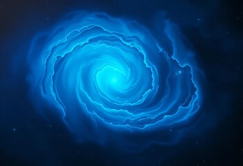 Wall Mural - Swirling nebula of deep blues, teal highlights, and subtle luminosity,  ethereal,  nebula