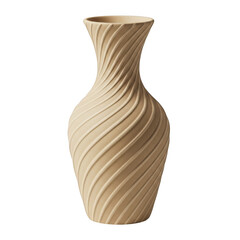 Elegant ceramic vase with swirl design for home decor and floral arrangements transparent background