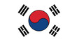 © Love U - A digital interpretation of South Korea's flag with a focus on the black background